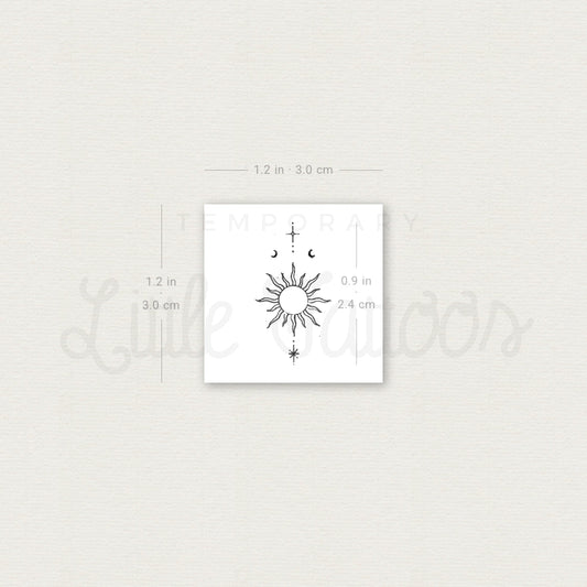Tiny Sun By Stefano Mazza Temporary Tattoo - Set of 3