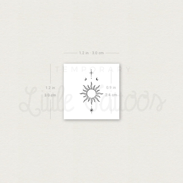 Tiny Sun By Stefano Mazza Temporary Tattoo - Set of 3