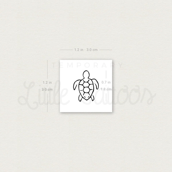 Little Turtle Temporary Tattoo - Set of 3