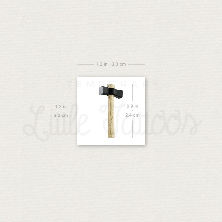 Club Hammer Temporary Tattoo - Set of 3