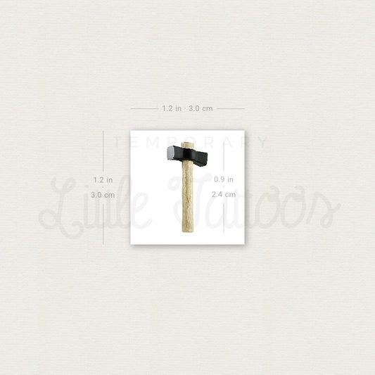 Club Hammer Temporary Tattoo - Set of 3