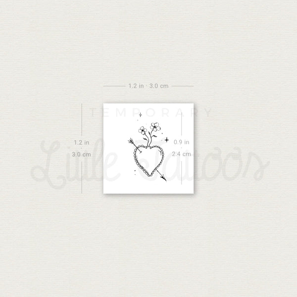 Little Heart And Arrow Temporary Tattoo By Stefano Mazza - Set of 3