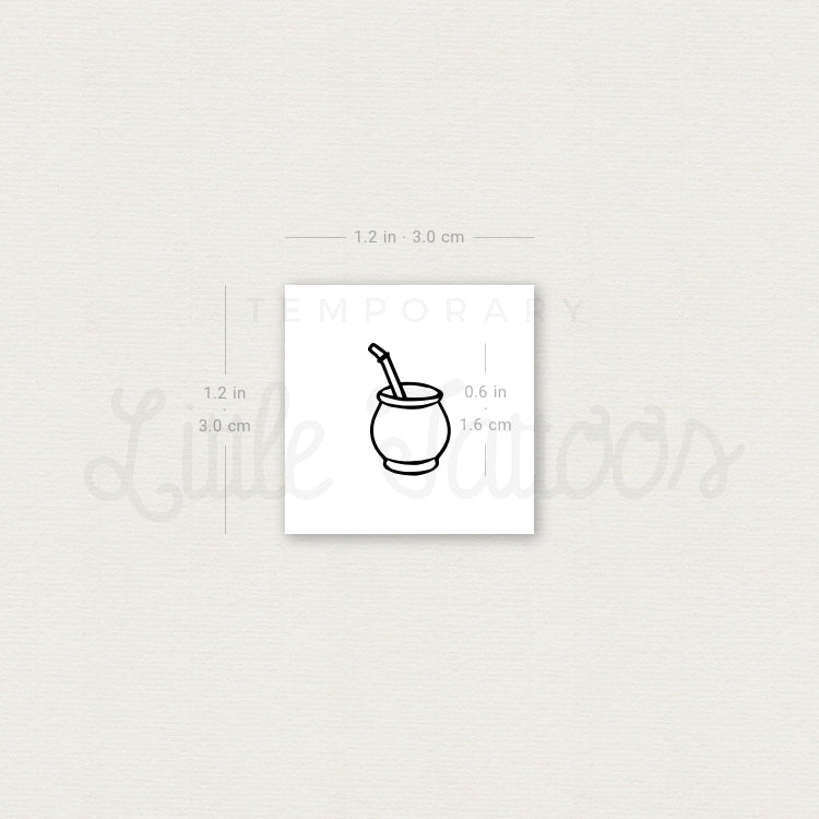 Mate Drink Temporary Tattoo - Set of 3
