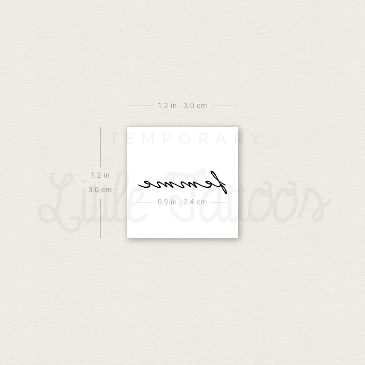 Femme Temporary Tattoo - Set of 3