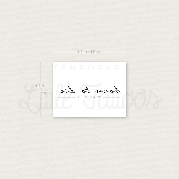 Born To Die Temporary Tattoo - Set of 3