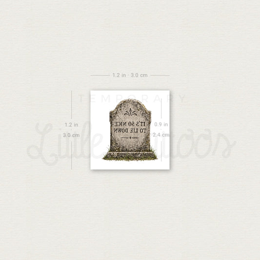 Headstone Temporary Tattoo - Set of 3