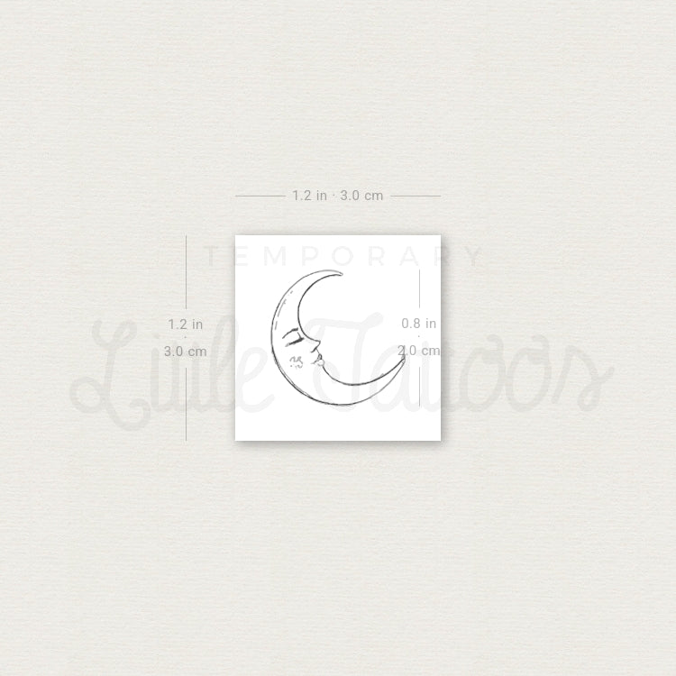 Crescent Moon Temporary Tattoo By Stefano Mazza - Set of 3