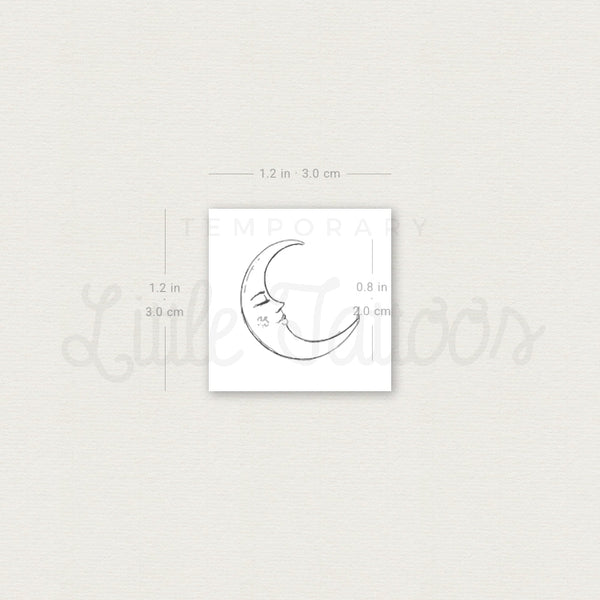 Crescent Moon Temporary Tattoo By Stefano Mazza - Set of 3