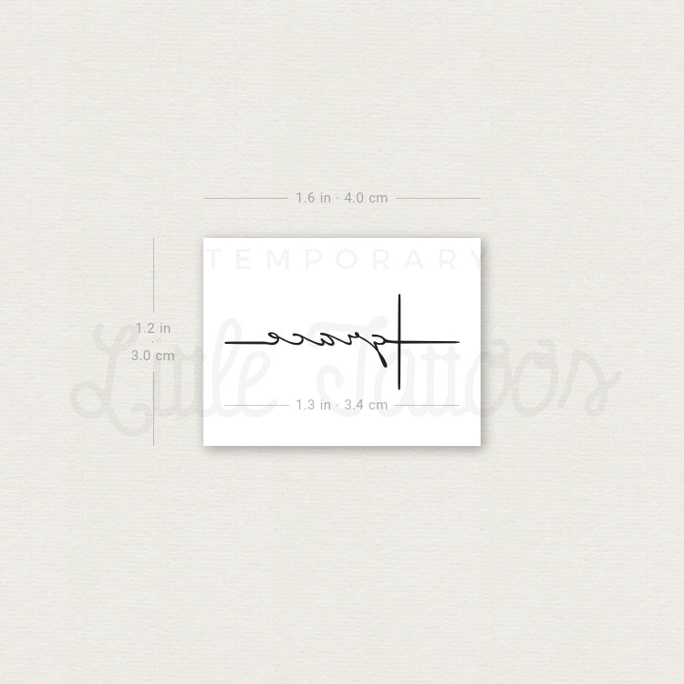 Grace Cross Temporary Tattoo - Set of 3