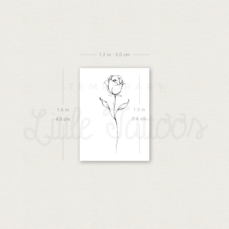 Rose By Stefano Mazza Temporary Tattoo - Set of 3