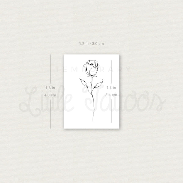 Rose By Stefano Mazza Temporary Tattoo - Set of 3