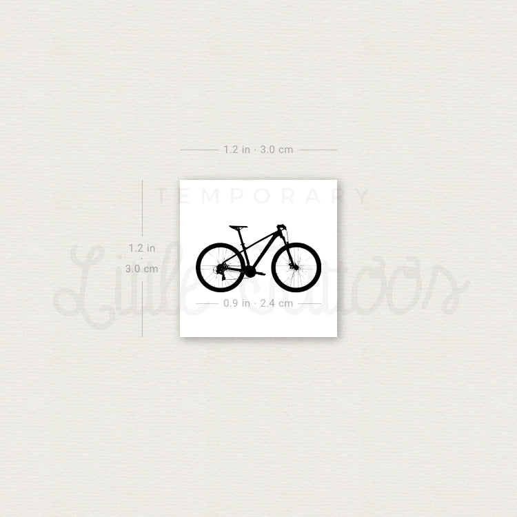 Mountain Bike Temporary Tattoo - Set of 3
