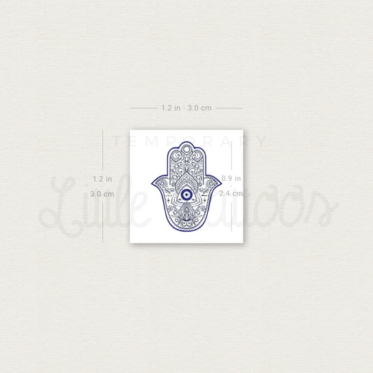 Small Nazar Hamsa Temporary Tattoo - Set of 3