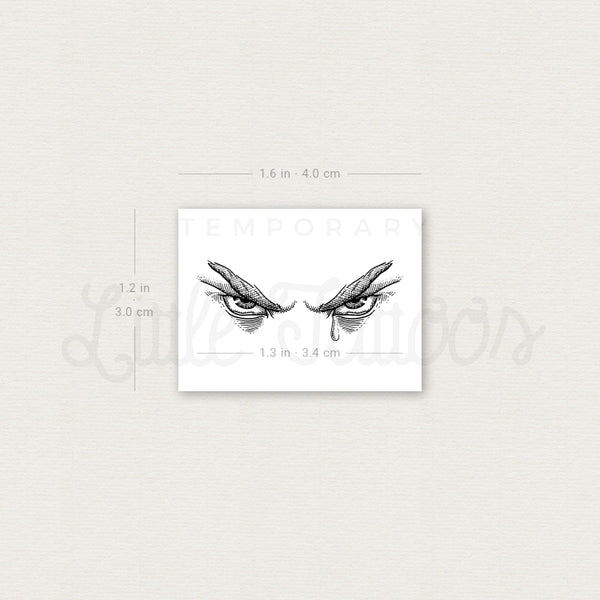 The Fallen Angel's Gaze Temporary Tattoo - Set of 3