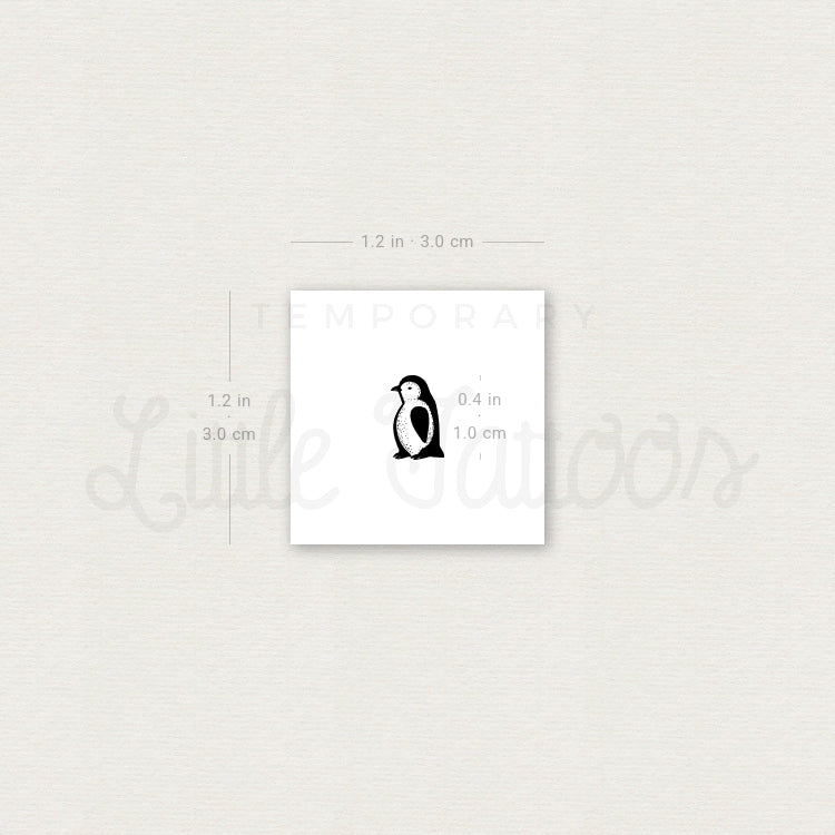 Little Baby Penguin Temporary Tattoo - Set of 3