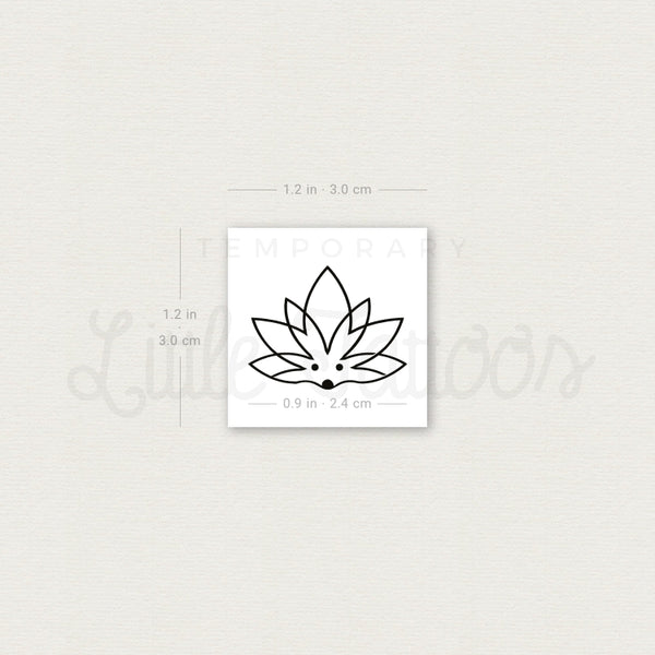 Lotus Hedgehog Temporary Tattoo - Set of 3