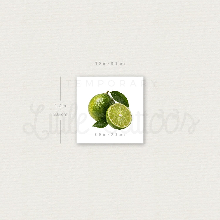 Lime Temporary Tattoo - Set of 3