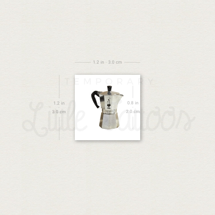 Bialetti Moka Pot Temporary Tattoo - Set of 3