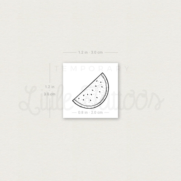 Fine Line Watermelon Temporary Tattoo - Set of 3