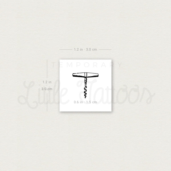 Corkscrew Temporary Tattoo - Set of 3