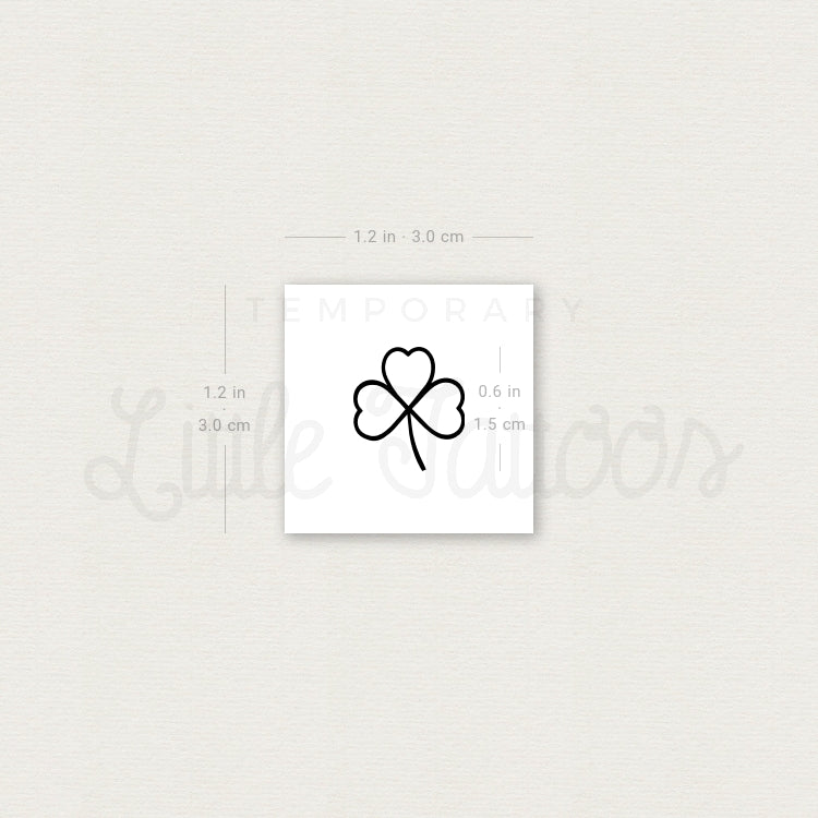 Three-Leaf Clover Temporary Tattoo - Set of 3