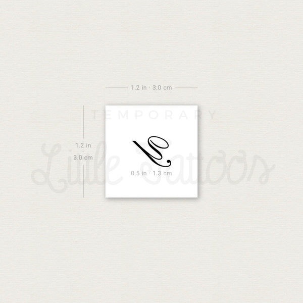 Letter Y Script Temporary Tattoo - Set of 3