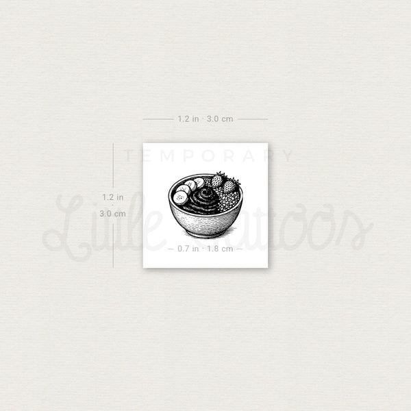 Açaí Na Tigela Temporary Tattoo - Set of 3