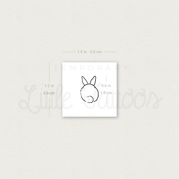 Rabbit Tail Temporary Tattoo - Set of 3