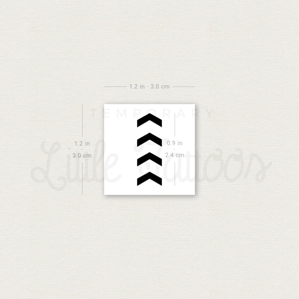 Liam Payne Four Arrows Tribute Temporary Tattoo - Set of 3