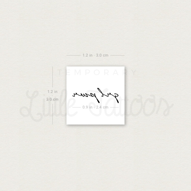 Grl Pwr Temporary Tattoo - Set of 3