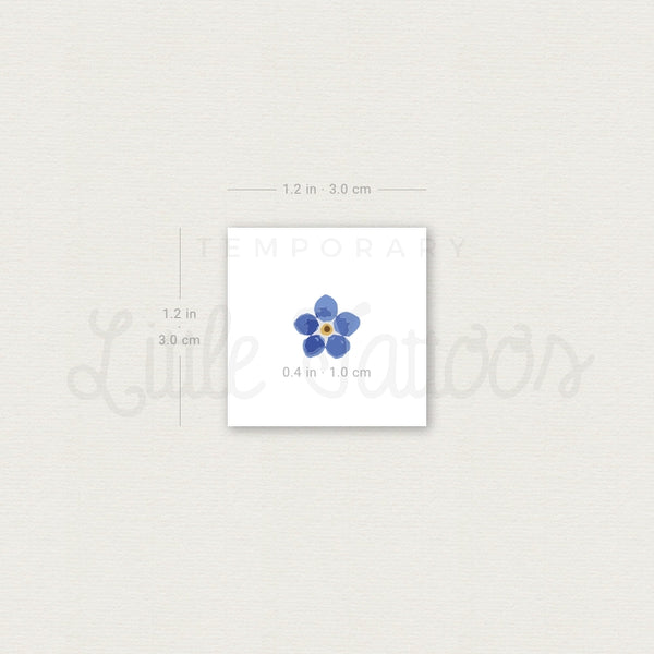 Forget-me-not Flower Temporary Tattoo - Set of 3