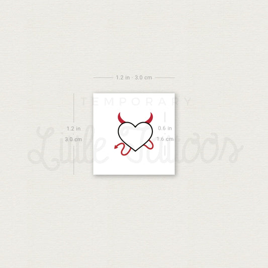 Naughty Heart Temporary Tattoo - Set of 3