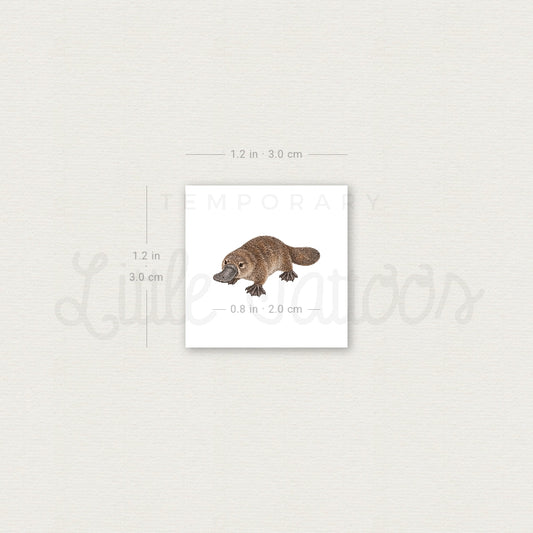 Small Platypus Temporary Tattoo - Set of 3