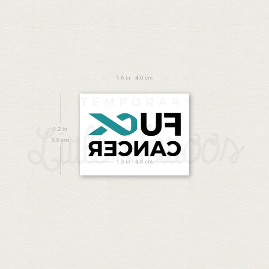 Fuck Uterine Cancer Temporary Tattoo - Set of 3