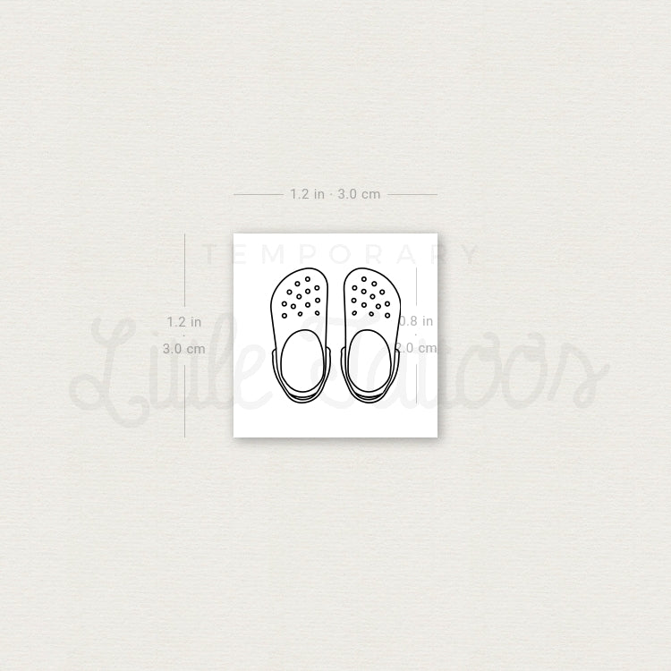 Crocs Clogs Temporary Tattoo - Set of 3
