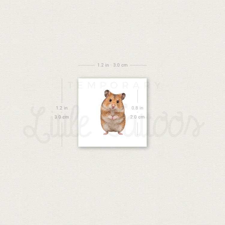 Hamster Temporary Tattoo - Set of 3