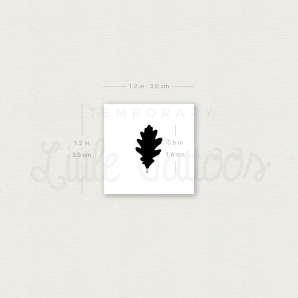 Oak Leaf Temporary Tattoo - Set of 3