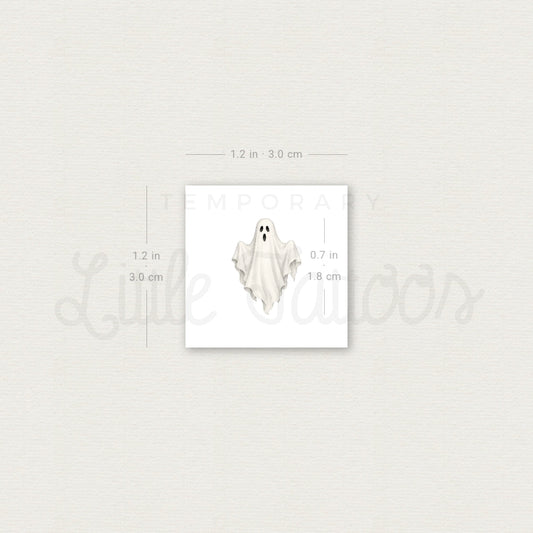 Small Realistic Ghost Temporary Tattoo - Set of 3