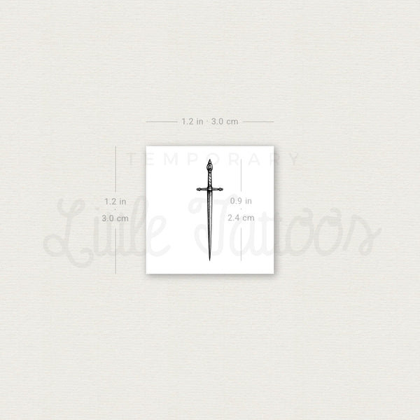 Tatuaje temporal de daga pequeña - Juego de 3