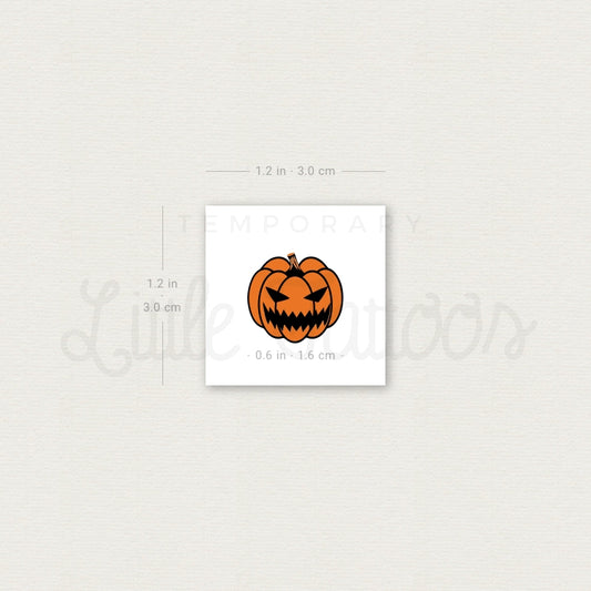 Jack-o'-Lantern Temporary Tattoo - Set of 3