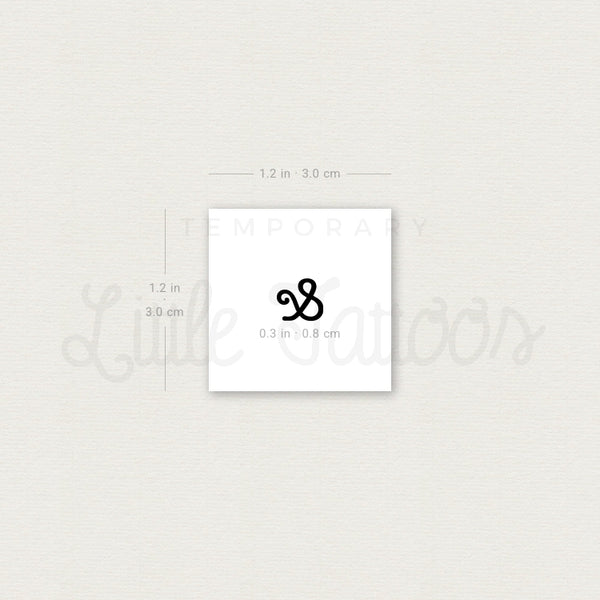 Tiny Ampersand Temporary Tattoo - Set of 3