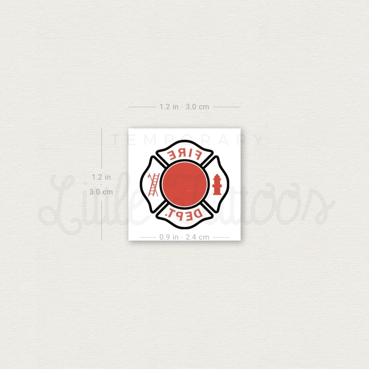 Tatuaje temporal del Departamento de Bomberos - Juego de 3