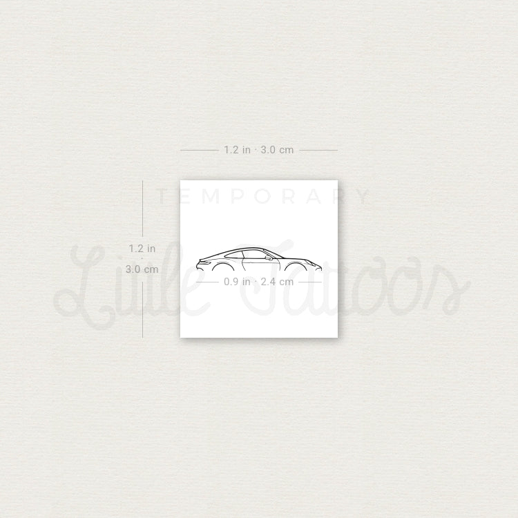 Porsche 911 Gt3 Touring Temporary Tattoo - Set of 3