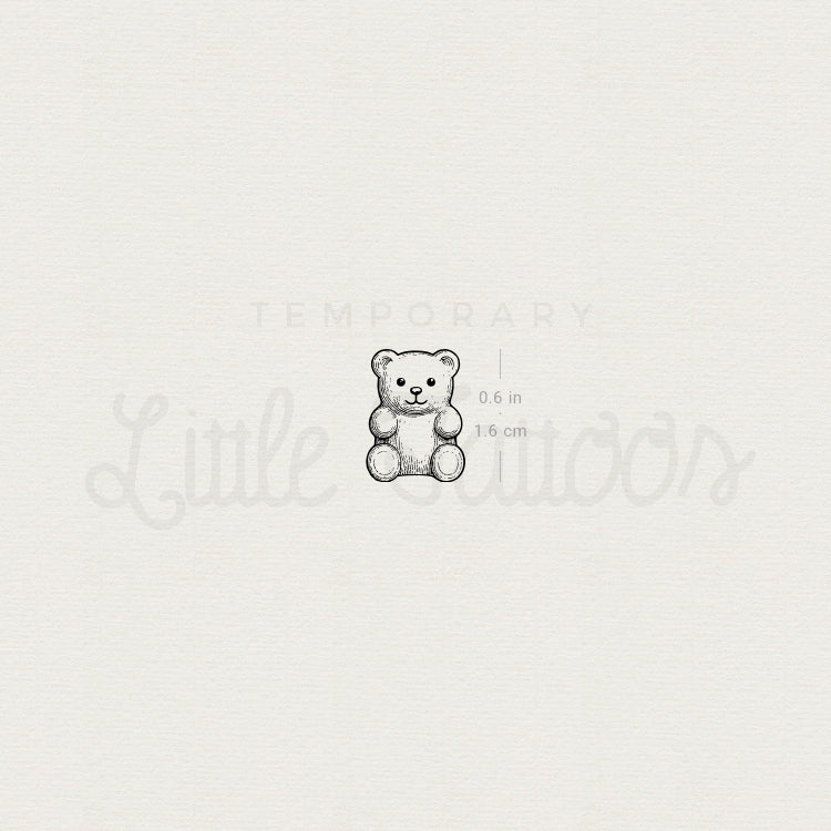 Little Gummy Bear Temporary Tattoo - Set of 3