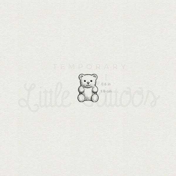 Little Gummy Bear Temporary Tattoo - Set of 3