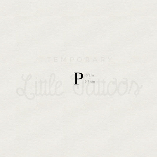 Uppercase Rho Temporary Tattoo - Set of 3