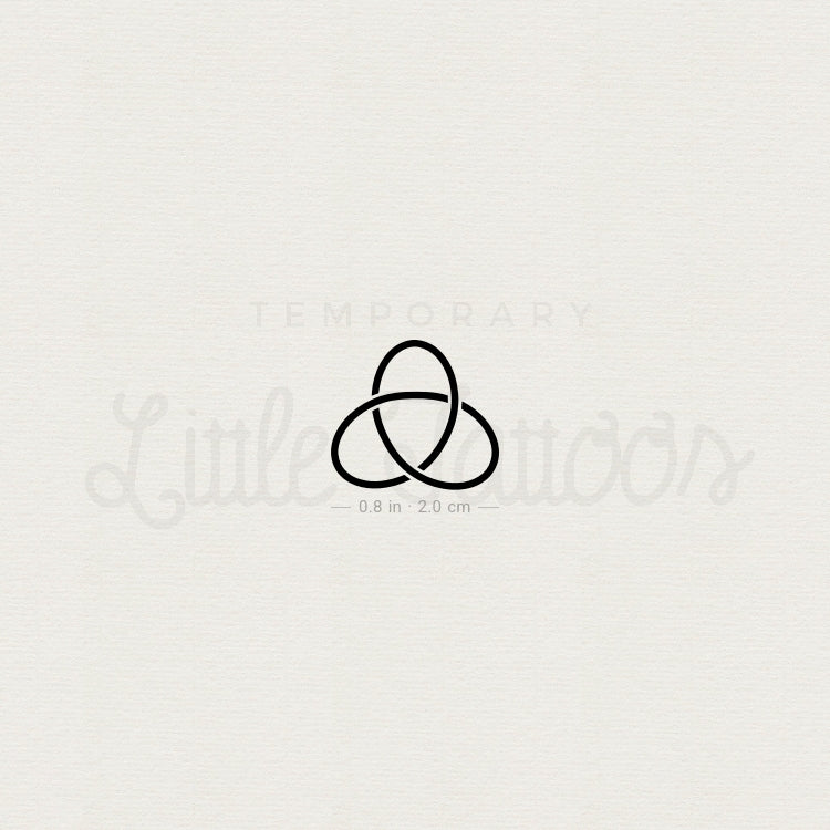 Trefoil Knot Temporary Tattoo - Set of 3