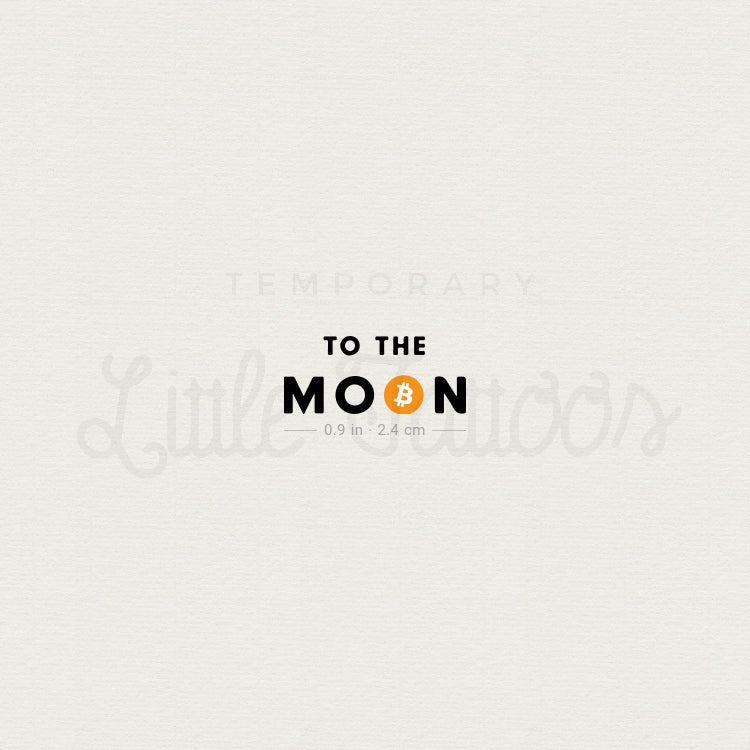 Tatuaje temporal "To The Moon" - Juego de 3
