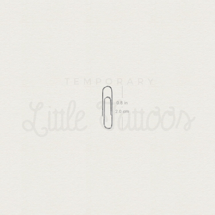 Realistic Paper Clip Temporary Tattoo - Set of 3