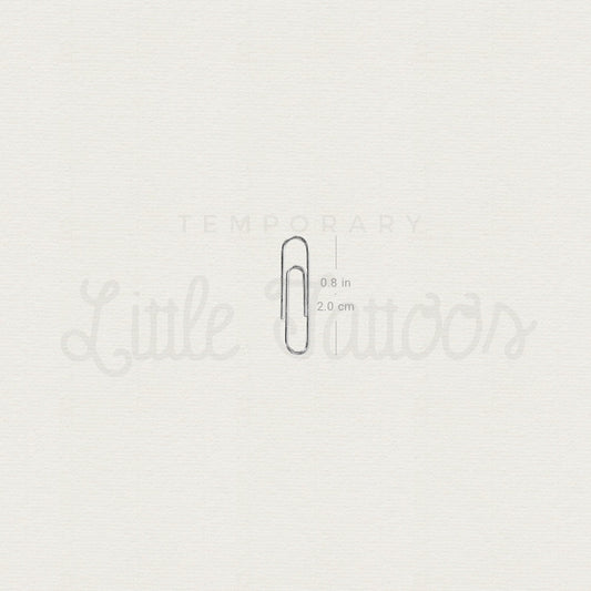 Realistic Paper Clip Temporary Tattoo - Set of 3